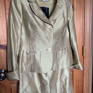 LeSuit Skirt Suit "Mustard" size 8